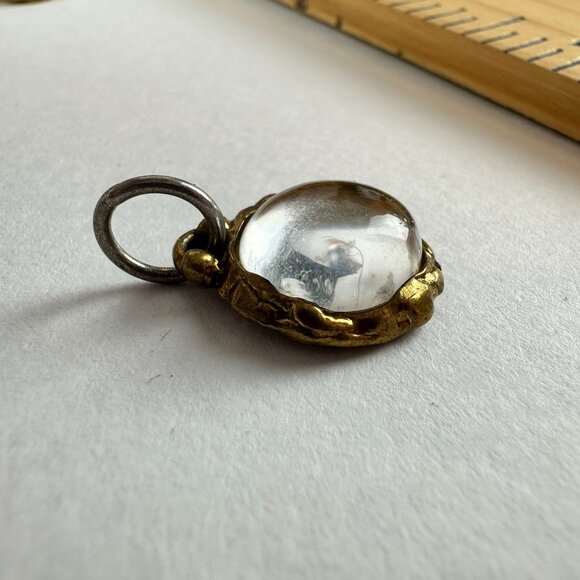 Waxing Poetic Brass Intra Insignia Charm "T" Monogram Initial - Picture 2 of 3